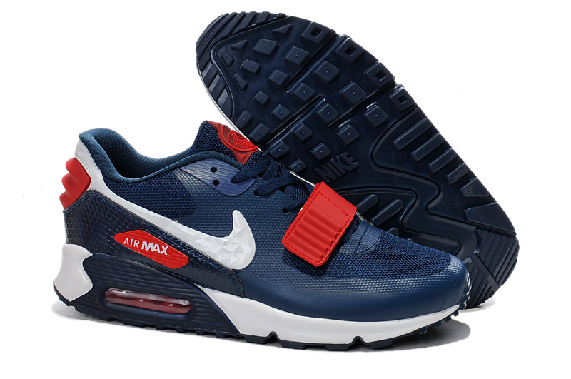 Nike Air Max 90 Monster Dark Blue White Red Sneaker - Click Image to Close
